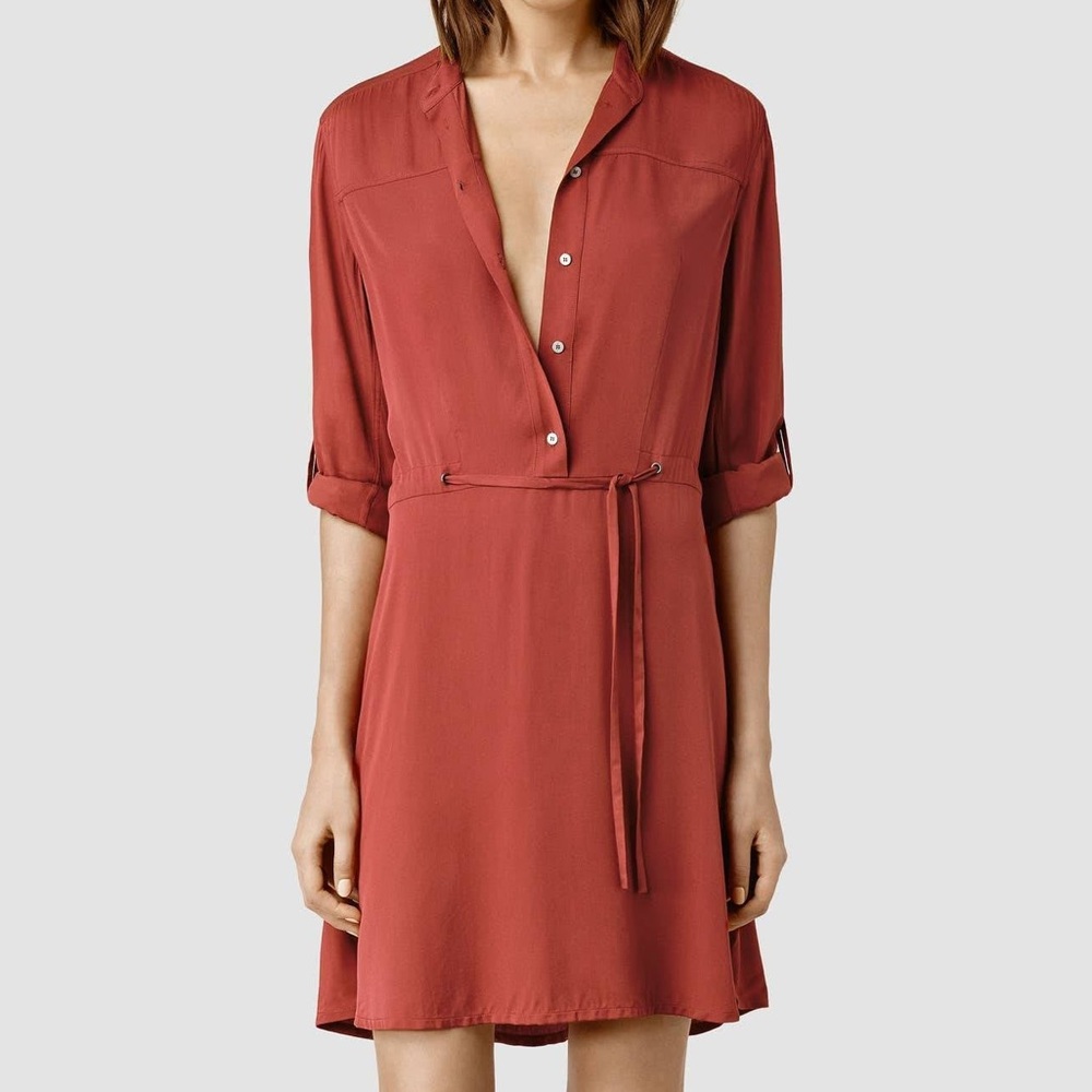 All Saints Red Mini Dress